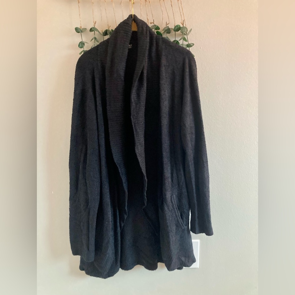 Barefoot Dreams Cozy Chic Lite Black Cardigan
